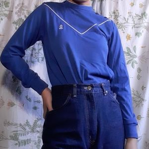 Blue Mock Neck Sweater